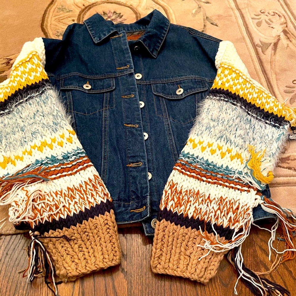 Jean and knit jacket